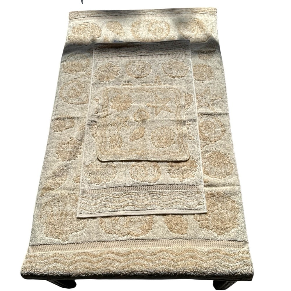 VTG Royal Velvet by Fieldcrest MCM Traditional Towel Set USA Cotton Golden Beach - Picture 3 of 6